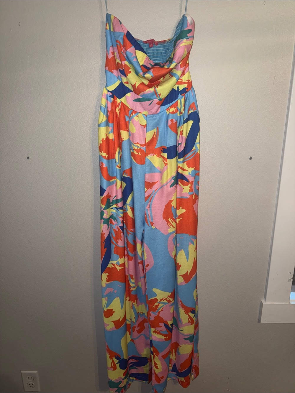 Flying Tomato Bright Blue Multicolor Smocked Dress